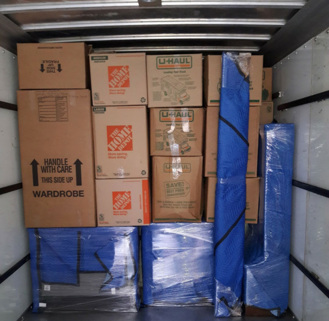 safely packed moving truck by one of our expert movers.